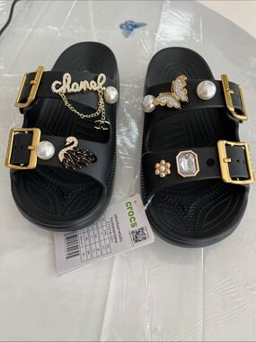 Crocs sandals with charms
